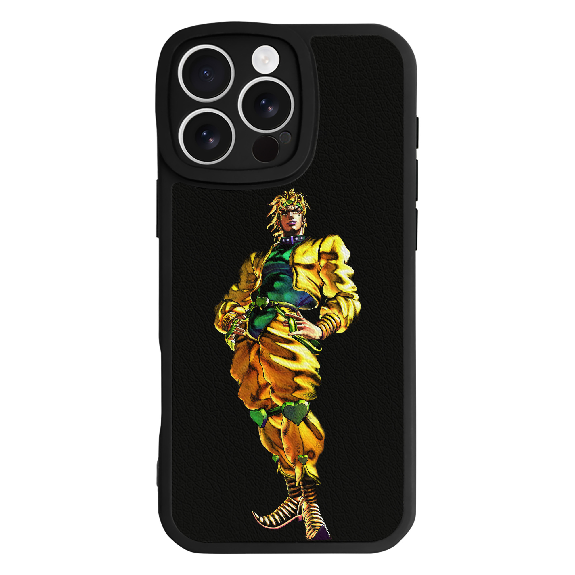 （画像用） ジョジョの奇妙な冒険 ディオ?ブランドー JoJo's Bizarre Adventure Dio Brando 【iPhone 16シリーズ対応】シリコンスマホケース（レザー調） 材質：シリコン